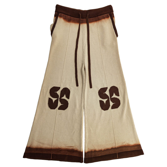 PILOU-PILOU 针织长裤（棕色/米色）